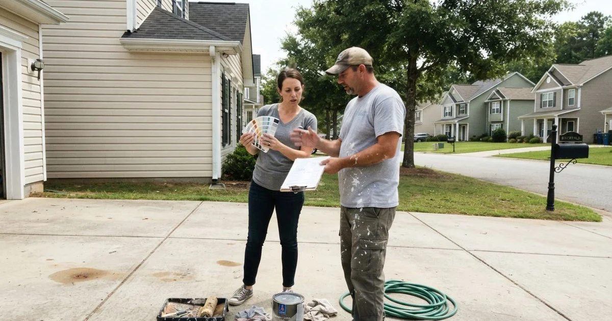 HOA rules and exterior paint color approval in Fort Mill and Indian Land